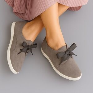 UGG Genuine Suede Gray Ballet Sneakers